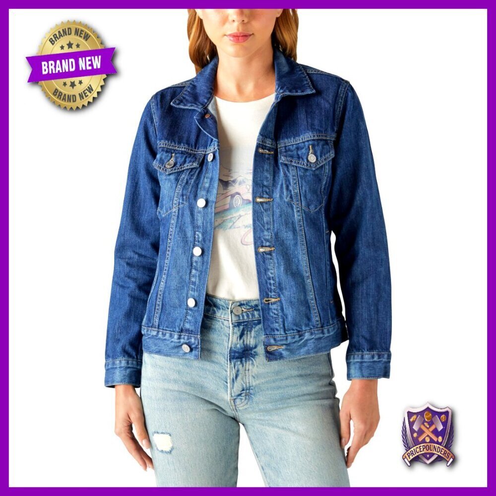 Denim Tomboy Trucker Jacket Y2K Retro Chic Button Up Eagle Embroidery